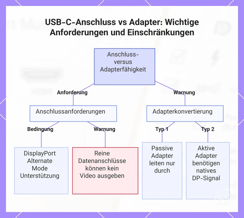 USB-C-Anschluss vs. Adapter: Wichtige Anforderungen und Einschränkungen