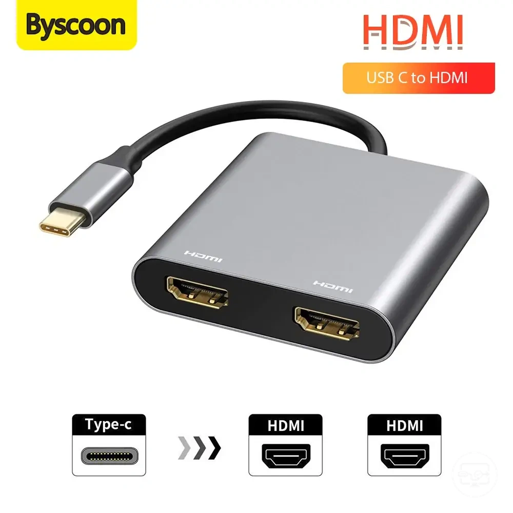 USB-C to dual HDMI adapter