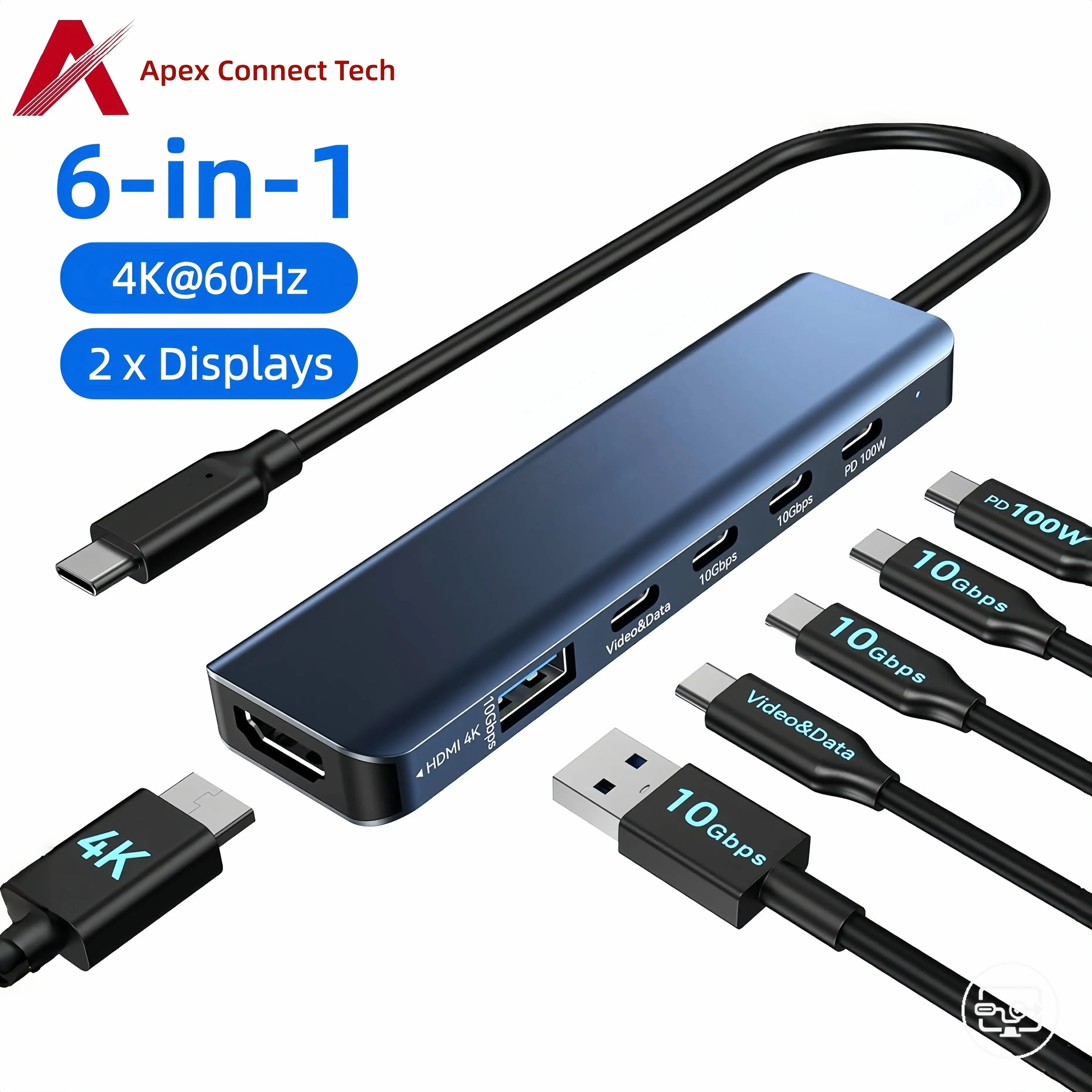 HDMI’lı USB-C hub 4K 60 Hz