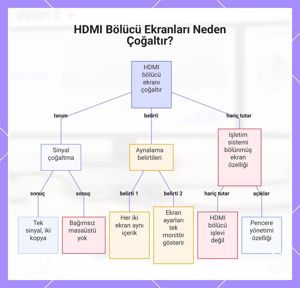 HDMI ayırıcı tek bir görüntü sinyalini neden çoğaltır?