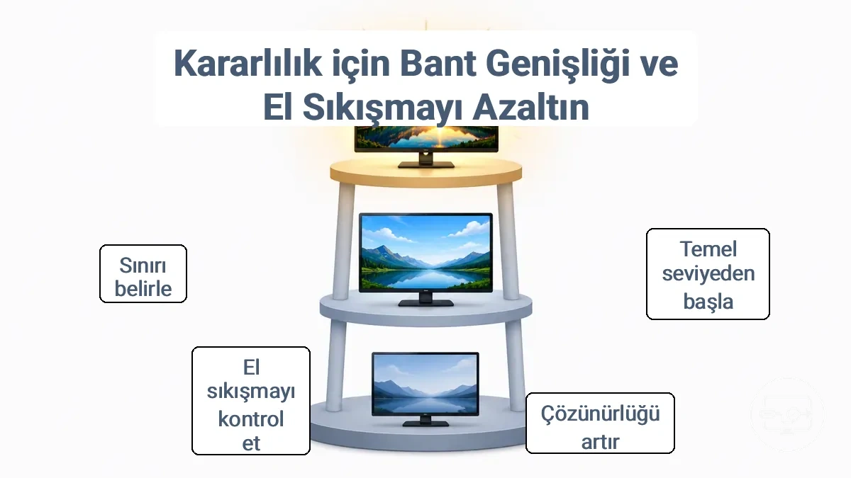 Kararlılık çözümleri: bant genişliği ve HDMI el sıkışması için ayar merdiveni