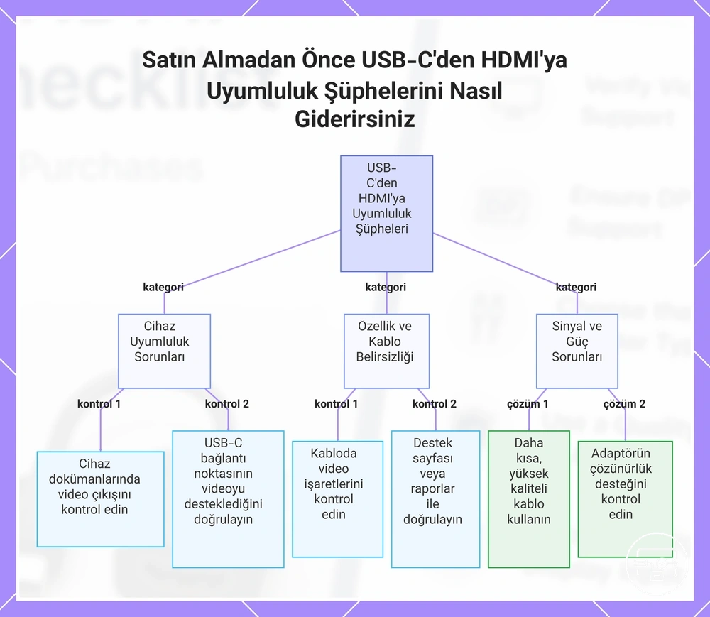 USB-C’den HDMI’ye satın alma öncesi kalan uyumluluk soruları